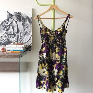 Anthropologie Maeve Giverny 100% Silk Floral Dress